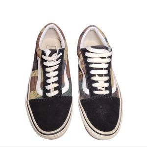 Vans Old Skool Skateboarding Lace Up Shoes Sneakers Black White W7.5, M6